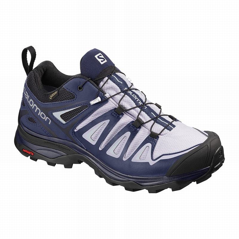 Chaussures De Randonnée Salomon Femme Lavande / Bleu - Salomon X ULTRA 3 GORE-TEX - France (7285-JTU